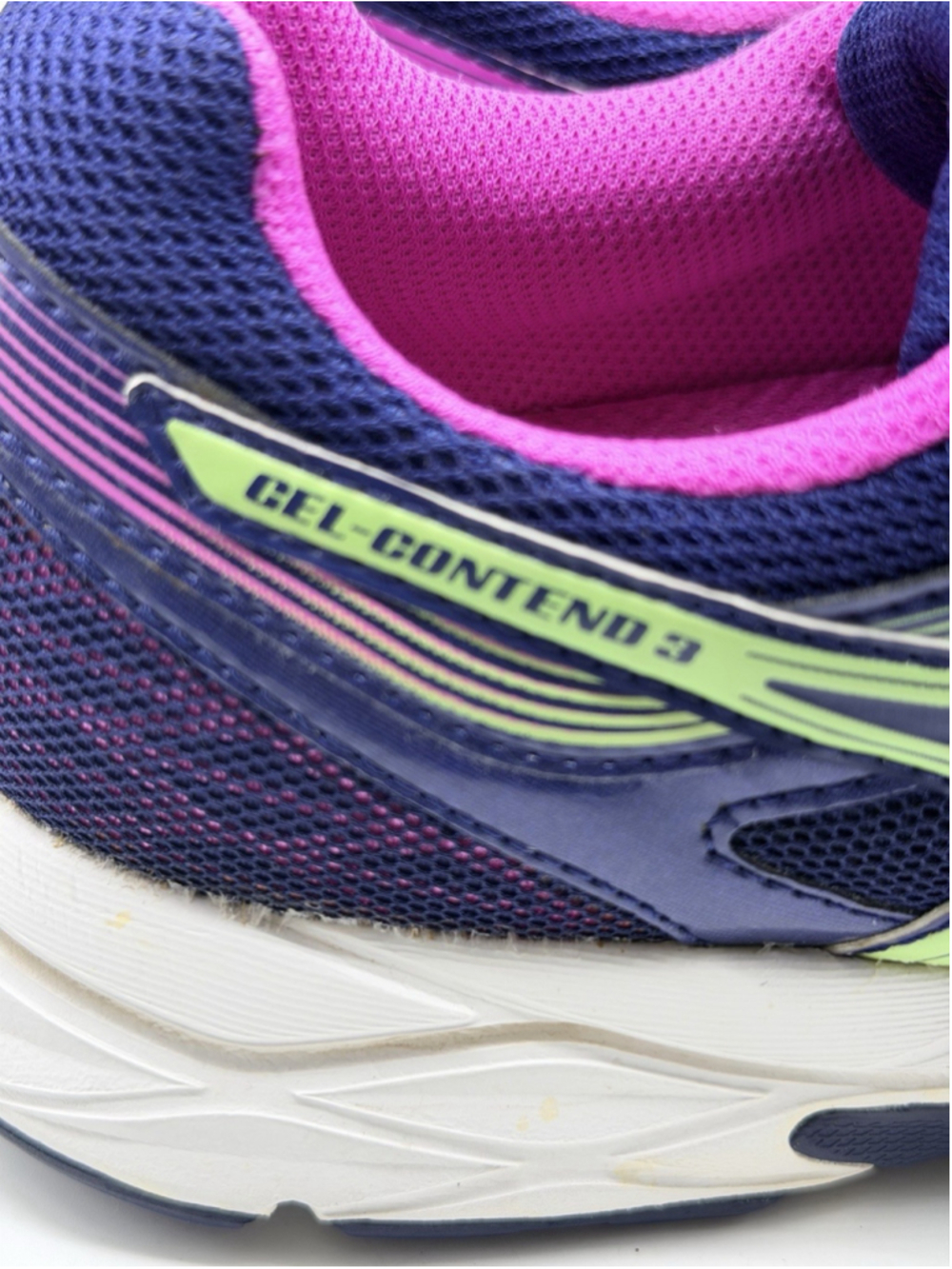 ASICS Gel Contend 3 Womens Running Shoes Blue Pink Athletic Sneakers 8.5 - Picture 7 of 10